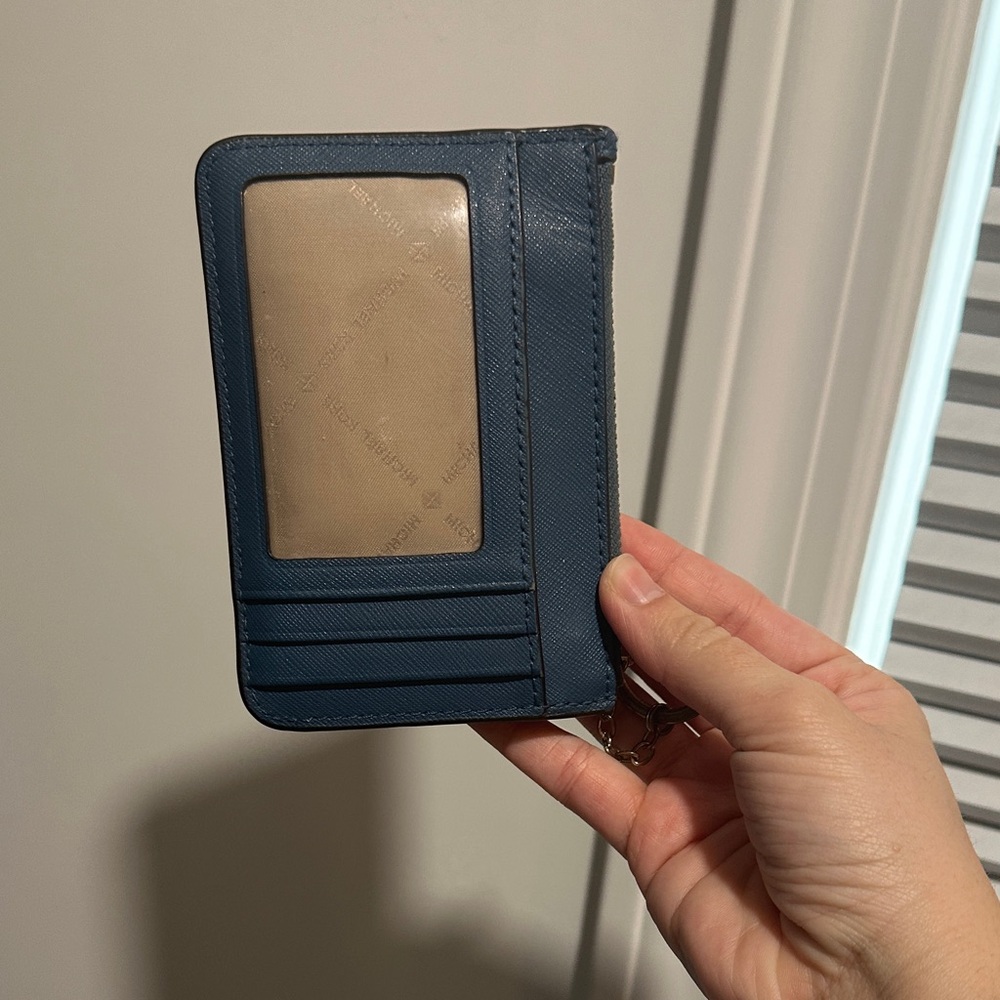 Michael Kors Blue Card Holder Wallet